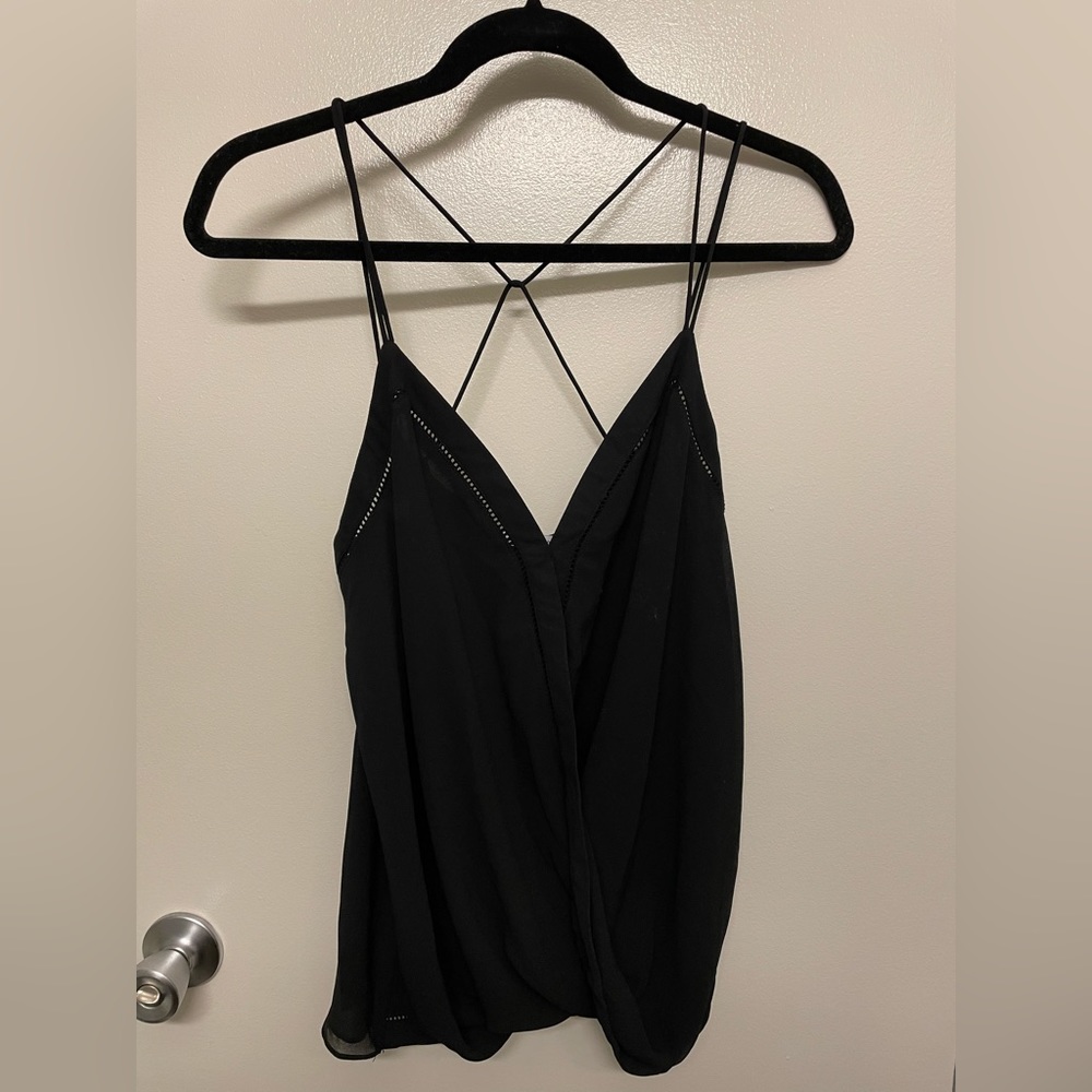 Strappy black tank